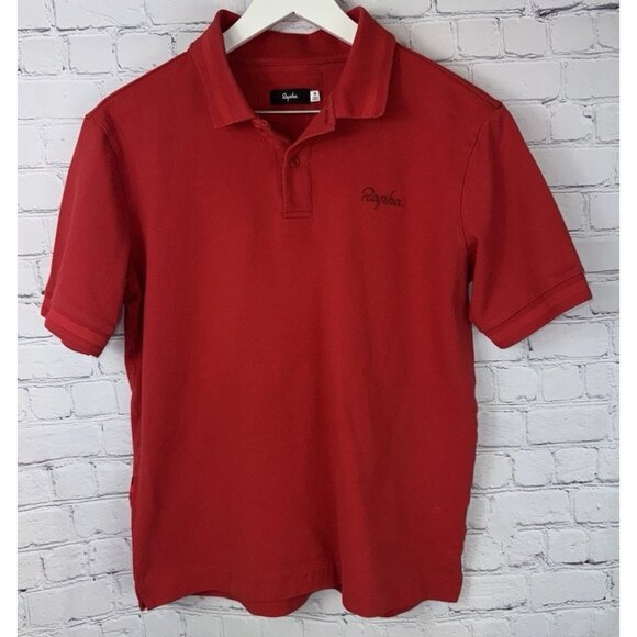 RAPHA Men’s Red Logo Polo Shirt Size Medium - Picture 1 of 8
